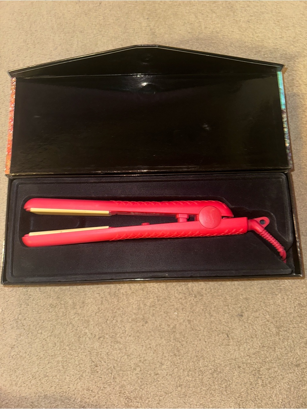 HerStyler Orange Red Hair Straightener with Protective Case